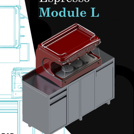 Espresso Module L – the perfect stainless steel cocktail station for your café. Ergonomic, durable, and built for top performance!
