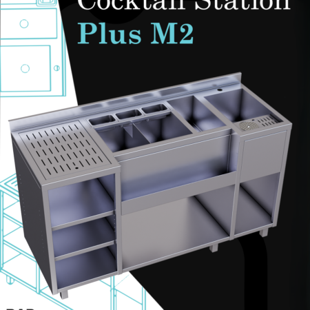 Cocktail Station Plus M2 the perfect stainless steel station for your bar. Ergonomic, durable, and built for top performance!