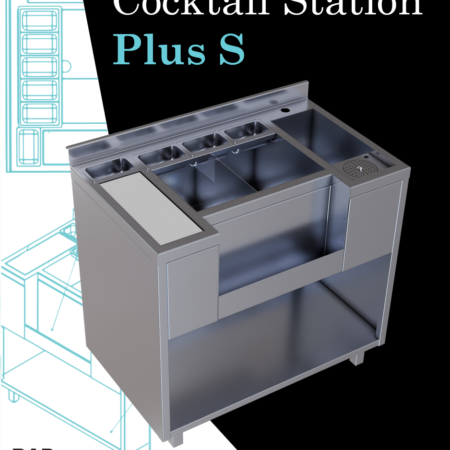 Cocktail Station Plus S the perfect stainless steel station for your bar. Ergonomic, durable, and built for top performance!